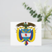 コロンビアの国章 CO ポストカード (スタンド正面)