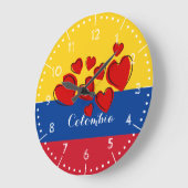 コロンビアの国 ラージ壁時計 (傾斜)