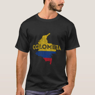 コロンビアの地図と国旗の土産 – 動揺してColom Tシャツ