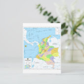 コロンビアの地図 ポストカード (スタンド正面)