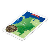 コロンビアの地図 マグネット (左側)