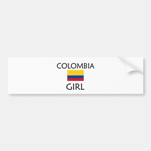 コロンビアの女の子 バンパーステッカー (正面)