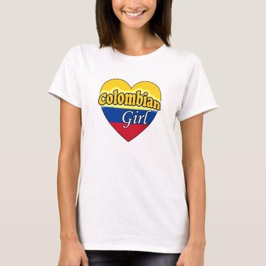 コロンビアの少女 Tシャツ (正面)