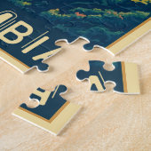 コロンビアの山景色 ジグソーパズル (側面)