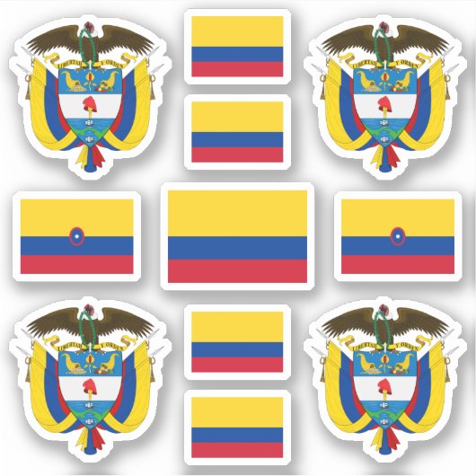 コロンビアの州の記号/腕と旗のコート シール (正面)