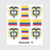 コロンビアの州の記号/腕と旗のコート シール (シート)