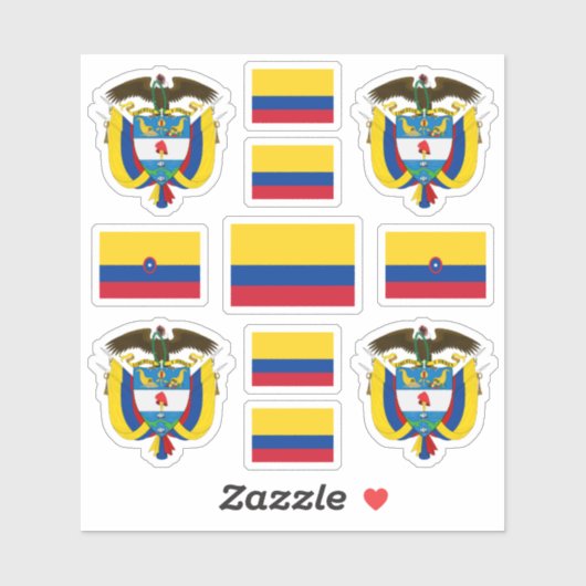 コロンビアの州の記号/腕と旗のコート シール (シート)