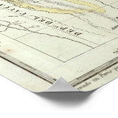 コロンビアの彫刻地図 ポスター (角)