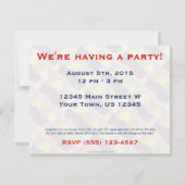 コロンビアの振る旗 招待状 (裏面)