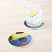 コロンビアの旗のサッカーボール コースター (側面)