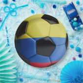 コロンビアの旗のサッカーボール ペーパープレート (パーティー)