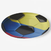 コロンビアの旗のサッカーボール ペーパープレート (アングル)