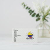コロンビアの旗の地図2.0 名刺 (スタンド正面)