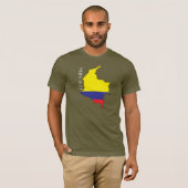 コロンビアの旗地図のワイシャツ Tシャツ (正面フル)