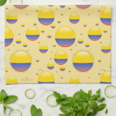 コロンビアの泡旗 キッチンタオル (折り畳み)