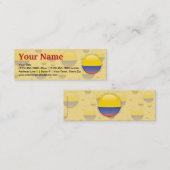 コロンビアの泡旗 スキニー名刺 (正面/裏面)