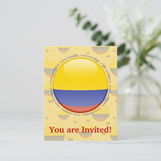 コロンビアの泡旗 招待状 (スタンド正面)