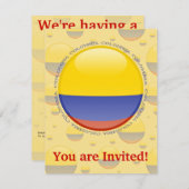 コロンビアの泡旗 招待状 (正面/裏面)