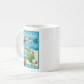 コロンビアの漫画の地図 コーヒーマグカップ (正面左)