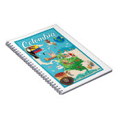 コロンビアの漫画の地図 ノートブック (右側)