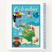 コロンビアの漫画の地図 ノートブック (裏面)