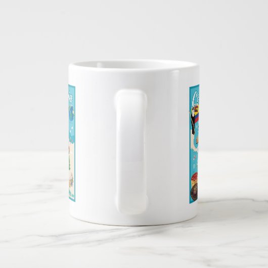 コロンビアの漫画マップ ジャンボコーヒーマグカップ (裏面)