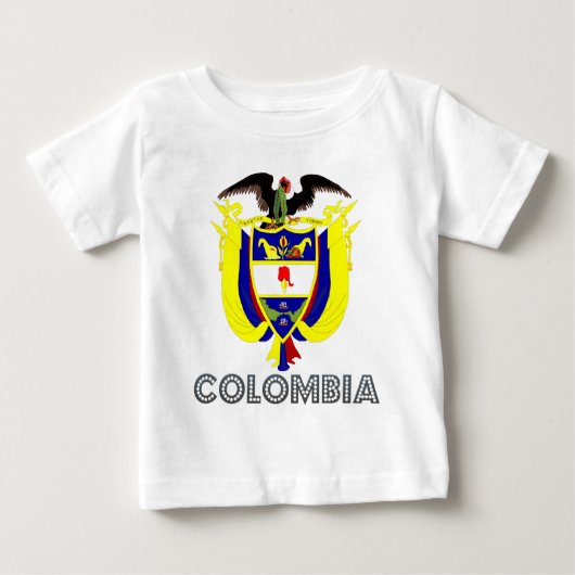 コロンビアの紋章付き外衣 ベビーTシャツ (正面)