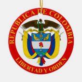 コロンビアの紋章 セラミックオーナメント (正面)