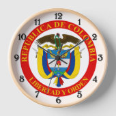 コロンビアの紋章 壁時計 (正面)