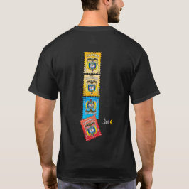 コロンビアの腕のコートとコロンビアのスタンプ Tシャツ