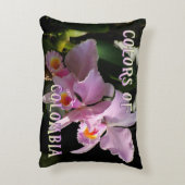 コロンビアの色カトレヤオーキッドアクセントピロー アクセントクッション (裏面(縦))