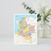 コロンビアの詳細地図 ポストカード (スタンド正面)