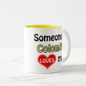 コロンビアの誰かが私を愛している ツートーンマグカップ (正面右)