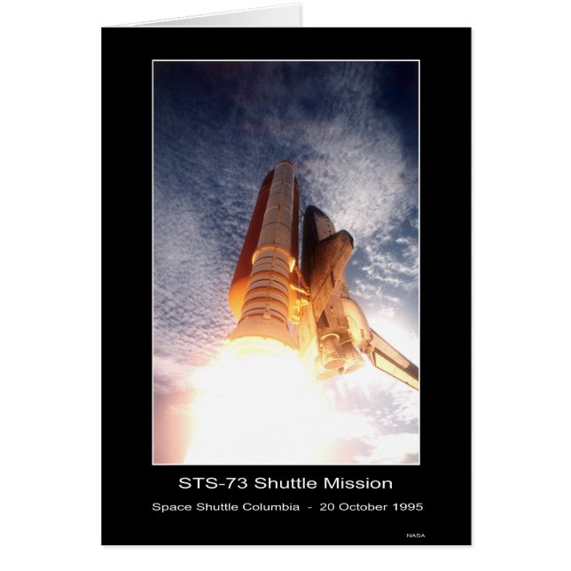 コロンビアの離昇- STS-73シャトルM (正面)