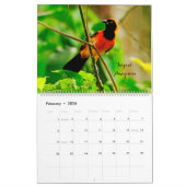 コロンビアの鳥 カレンダー (2月 2026)