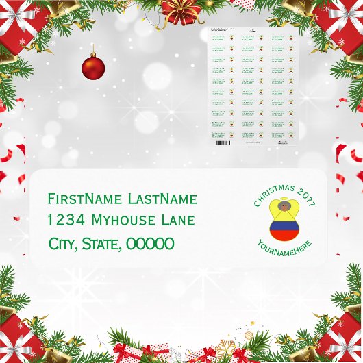 コロンビアのAbuelita Angelクリスマス ラベル