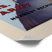 コロンビアはヴィンテージWW1陸軍入隊を呼び出す ポスター (角)