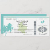 コロンビアへの搭乗券の保存 セーブザデート (正面/裏面)