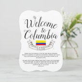 コロンビアへようこそ |宛先ウェディングカスタム 招待状 (スタンド正面)