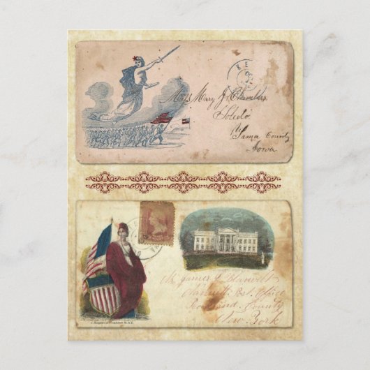 コロンビアを特集した内戦の封筒 ポストカード (正面)