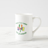 コロンビアアイリッシュアメリカ国旗のシャムロックのパーソナライズ ボーンチャイナマグカップ (右)