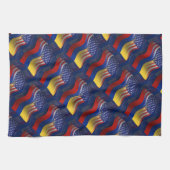 コロンビアアメリカの振る旗 キッチンタオル (横)