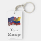コロンビアアメリカの振る旗 キーホルダー (裏面)