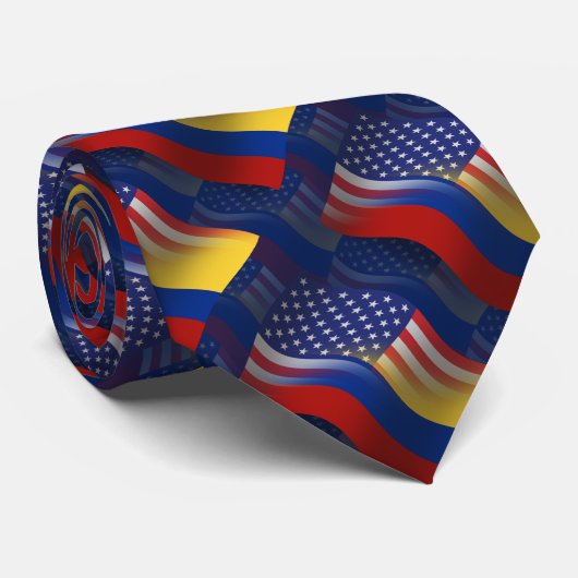 コロンビアアメリカの振る旗 ネクタイ (ロール)