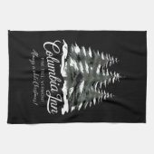 コロンビアインパインツリーバーモントAホワイトクリスマス キッチンタオル (横)