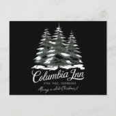 コロンビアインパインツリーバーモントAホワイトクリスマス シーズンポストカード (正面)