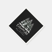 コロンビアインパインツリーバーモントAホワイトクリスマス スタンダードカクテルナプキン (角)