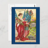 コロンビアオブザーズメモリアルデーヴィンテージ ポストカード (正面/裏面)