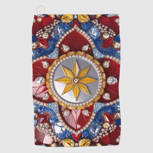 コロンビアカラーのゴルフタオル ゴルフタオル (正面)