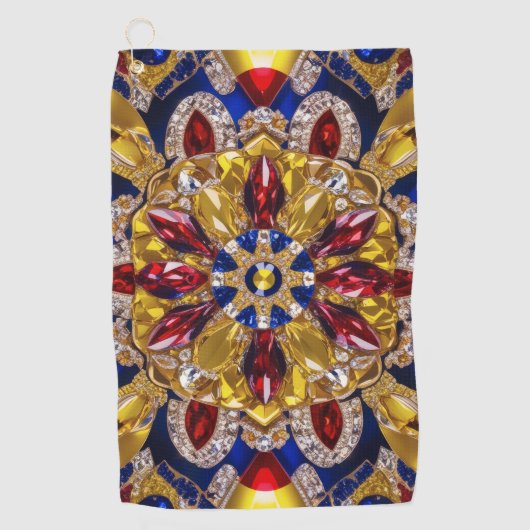 コロンビアカラーのゴルフタオル ゴルフタオル (正面)